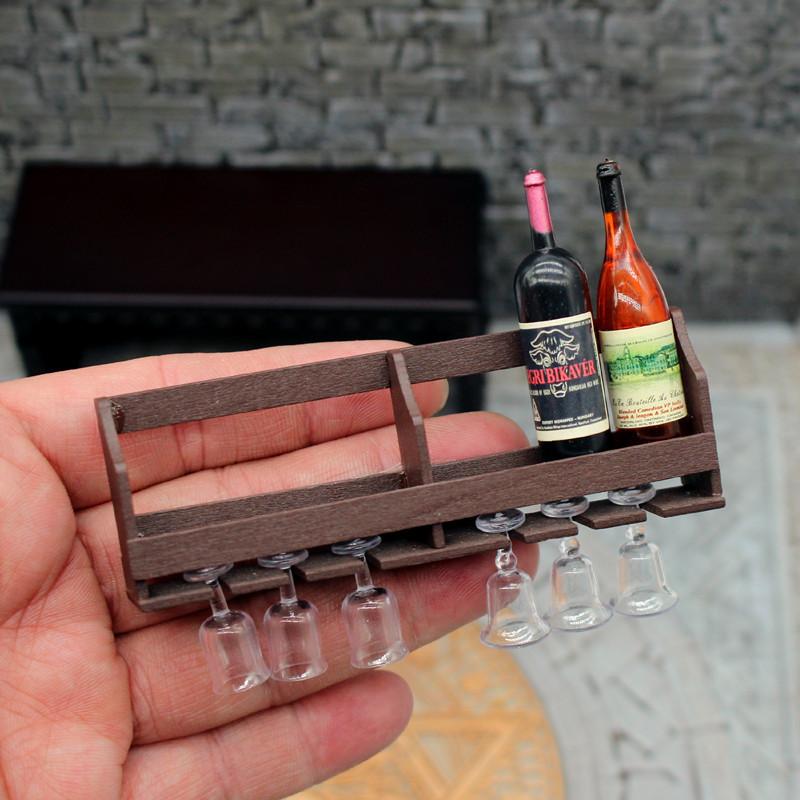 Home Bar Stand - 1Set Mainan Rumah Boneka Simulasi Rak