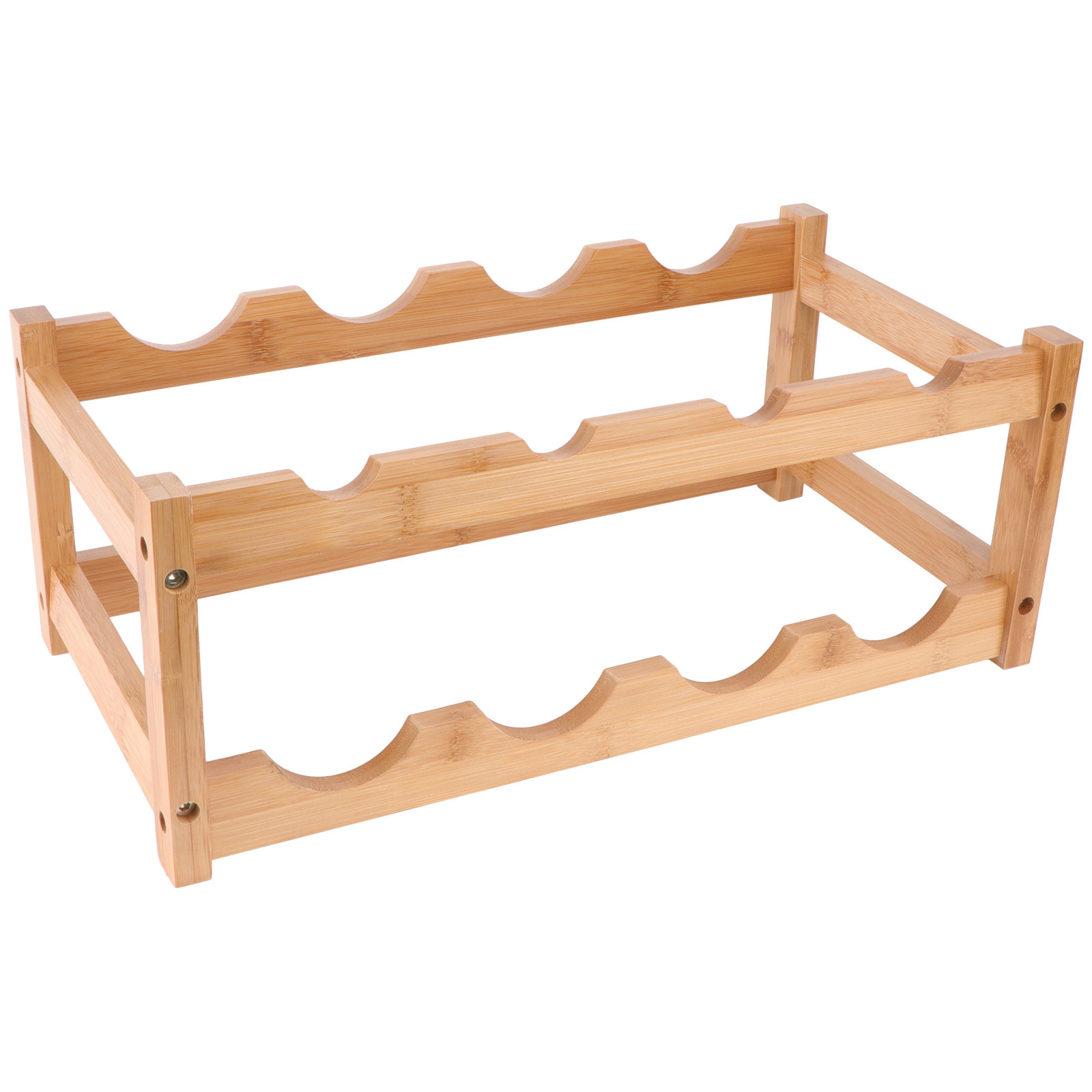 Home Bar Stand - Rak Anggur Kayu Dua Lapis Warna