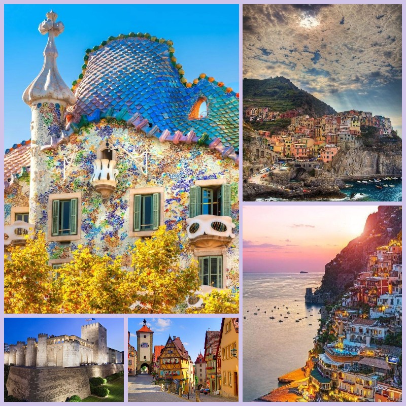 Home Barcelona - Lukisan Berlian Pemandangan Barcelona, Taman Guell