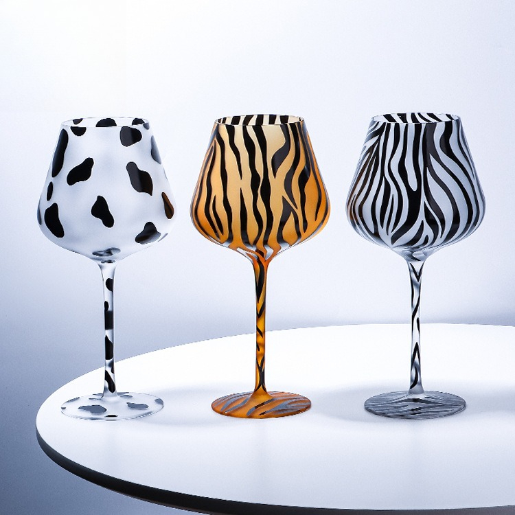 Highball Glass Set - Gelas Highball Macan Tutul Harimau Lukis