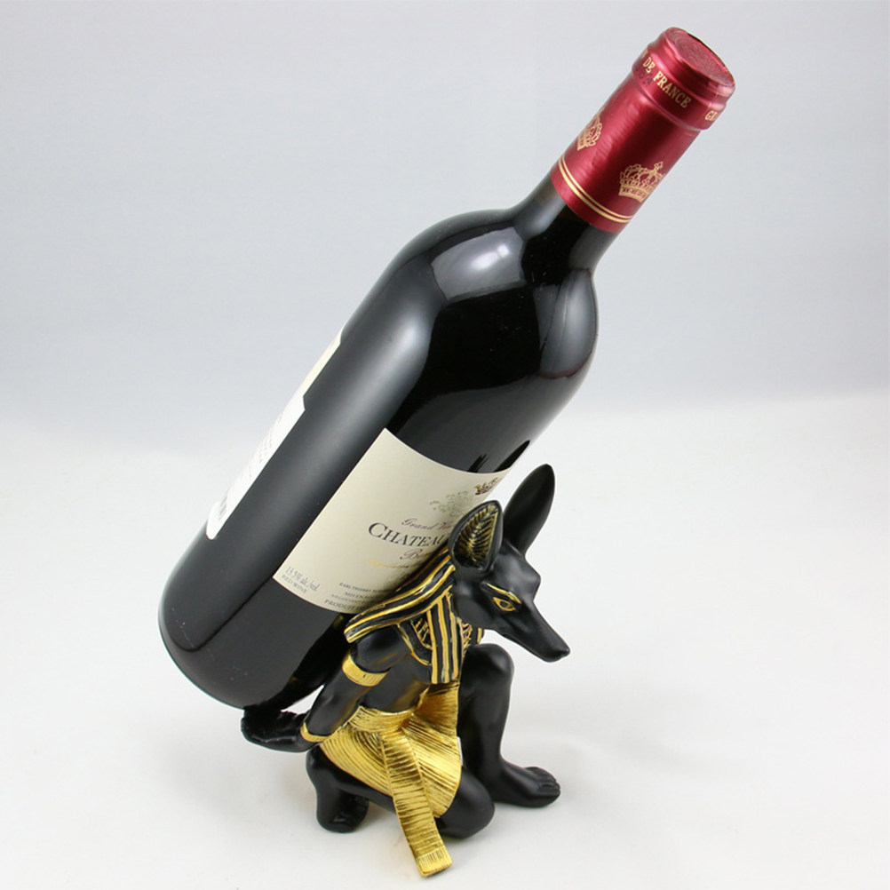 Home Bar Stand - Rak Anggur Bentuk Anubis Bahan Resin