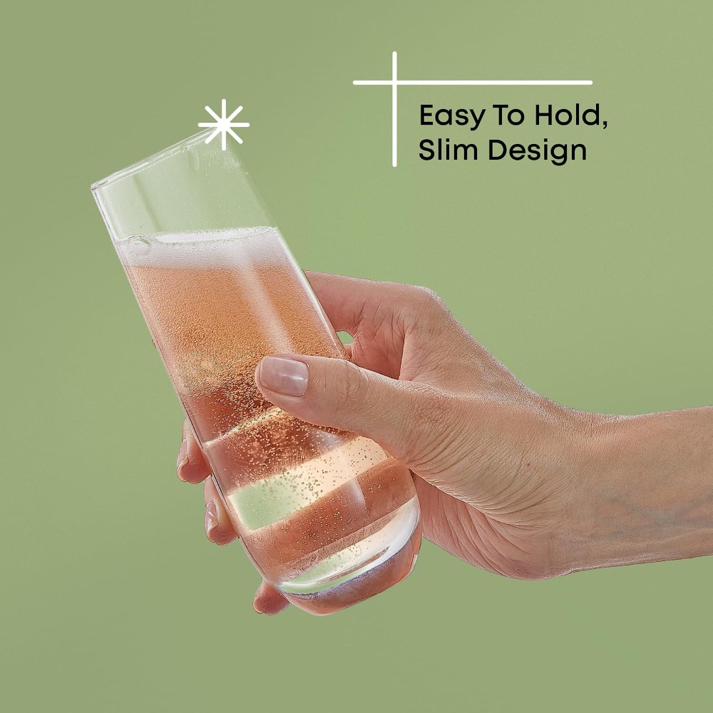 Set 8 Gelas Champagne Tanpa Ta - Highball Glass Set ulasan dan harga