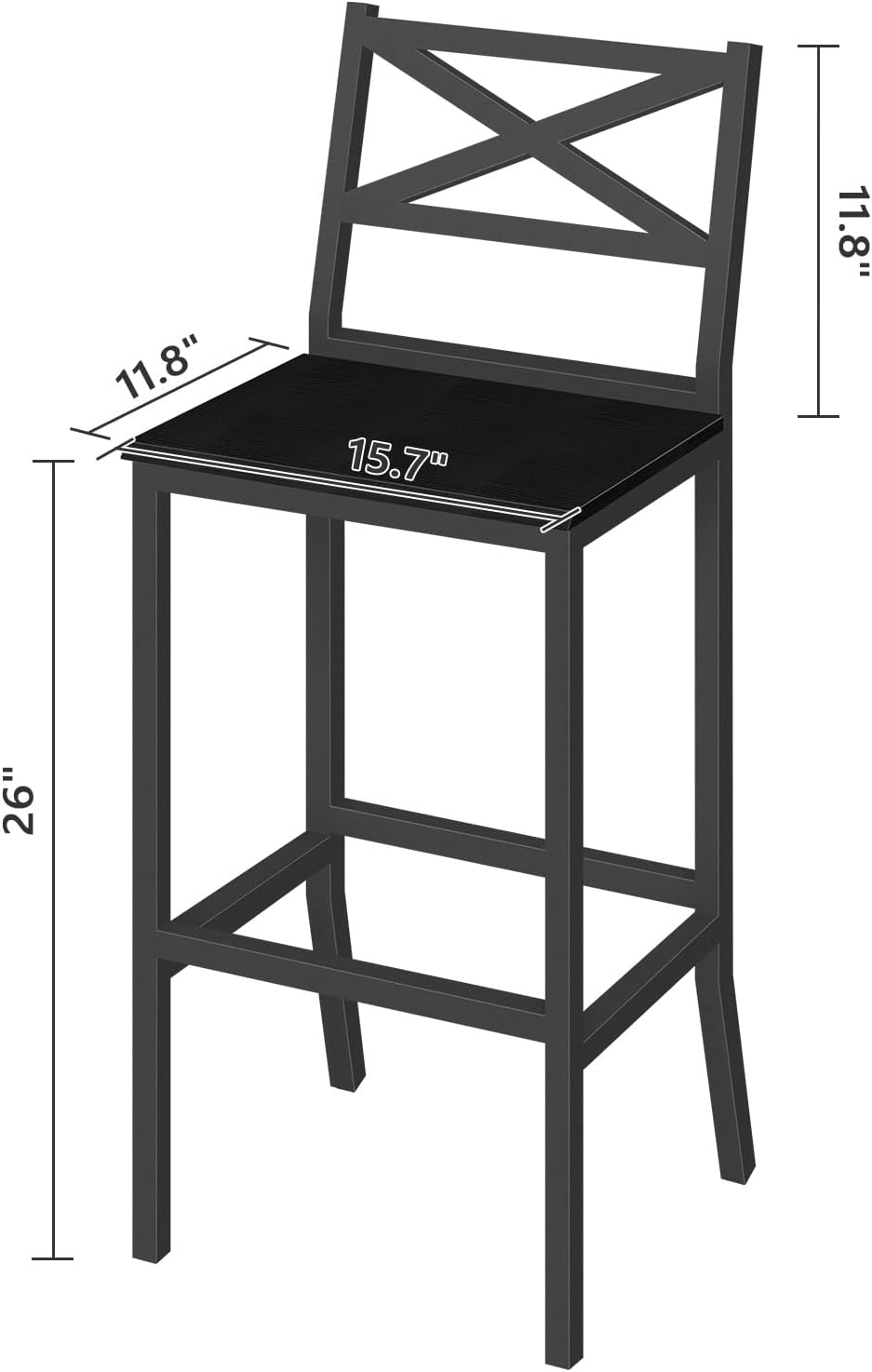 Kursi Bar, Set 2 Kursi Bar den - Home Bar And Counter ulasan dan harga