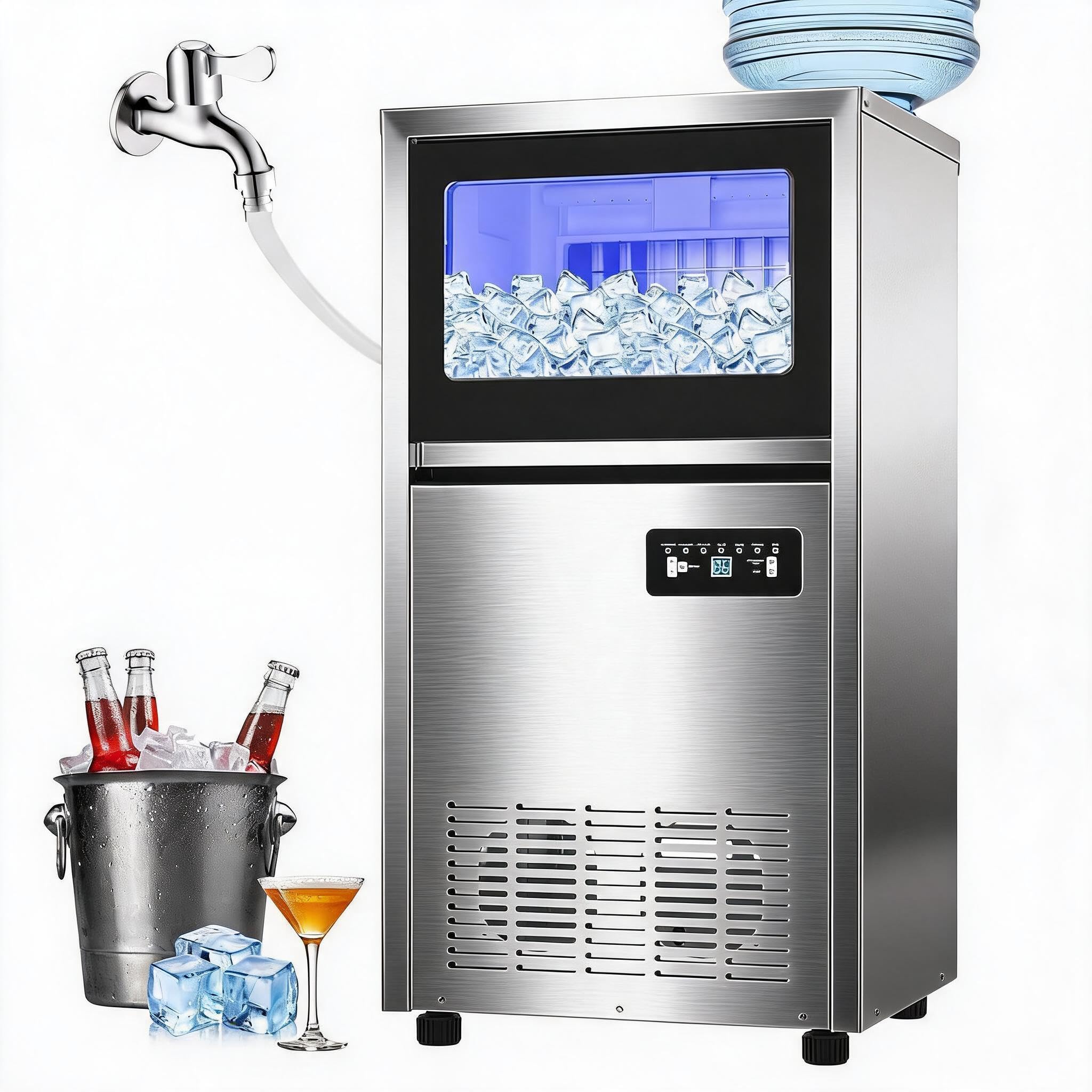 Mesin Pembuat Es Komersial 120 - Home Bar And Counter ulasan dan harga