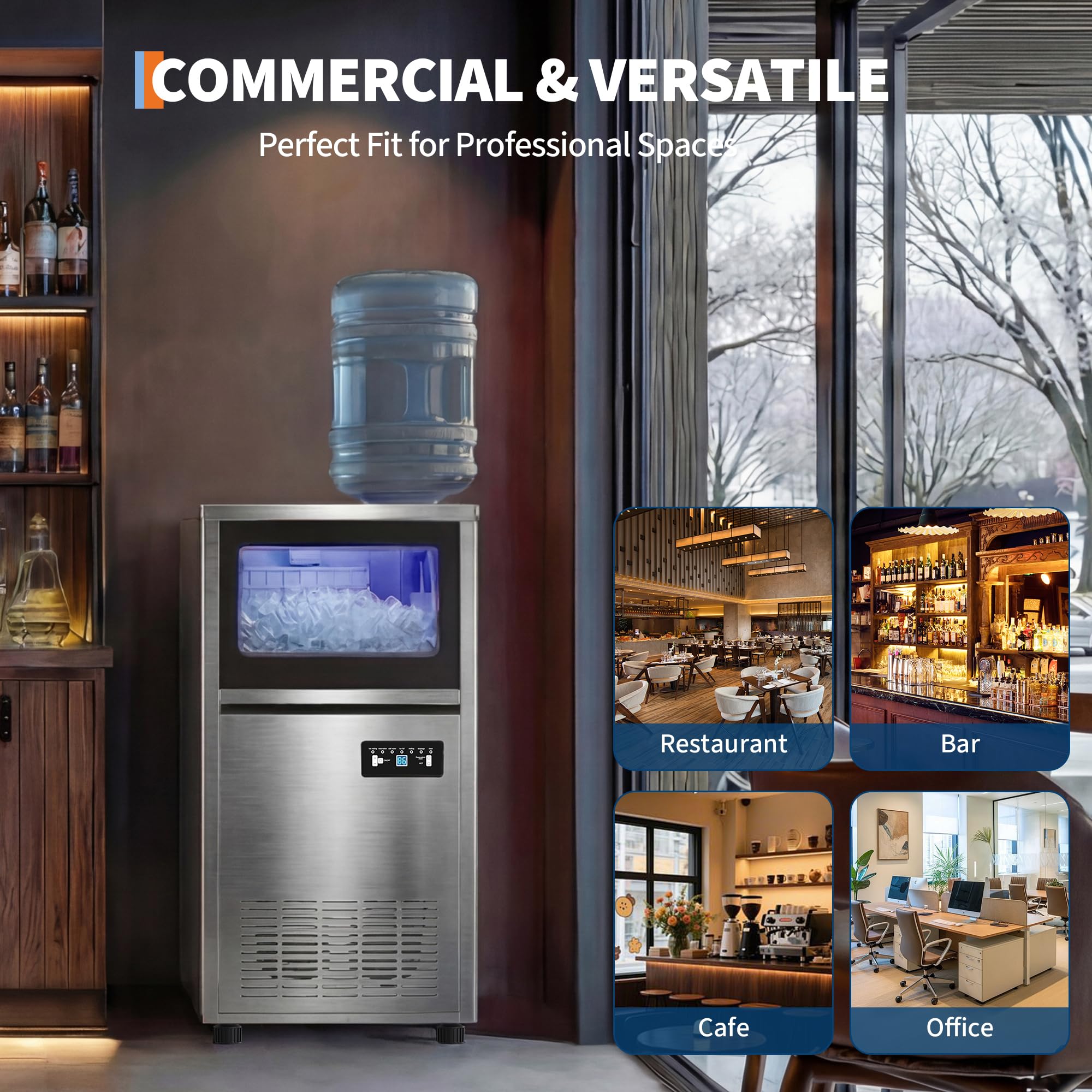 Mesin Pembuat Es Komersial 120 - Home Bar And Counter ulasan dan harga
