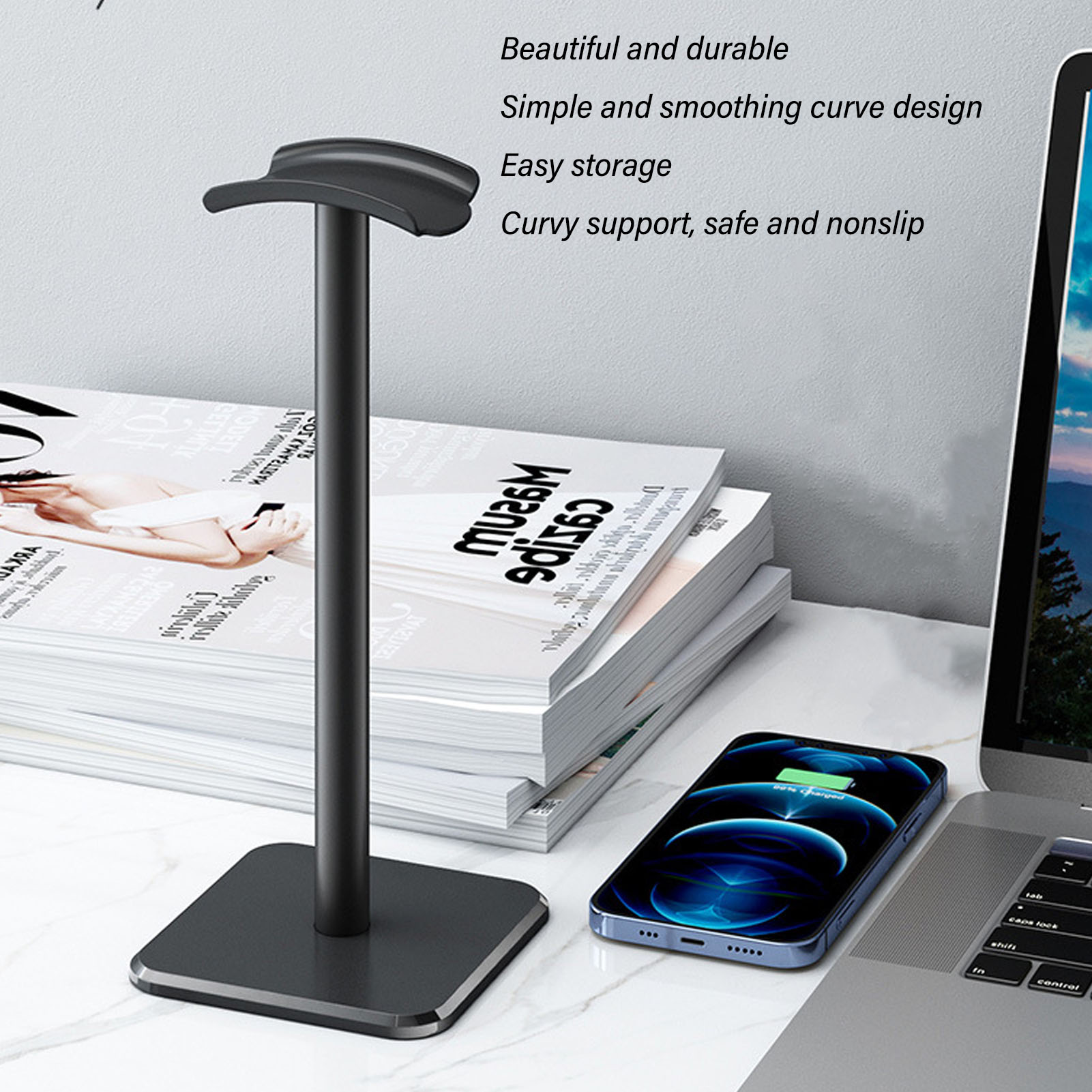 Dudukan Headphone sudut bulat  - Home Bar Stand ulasan dan harga