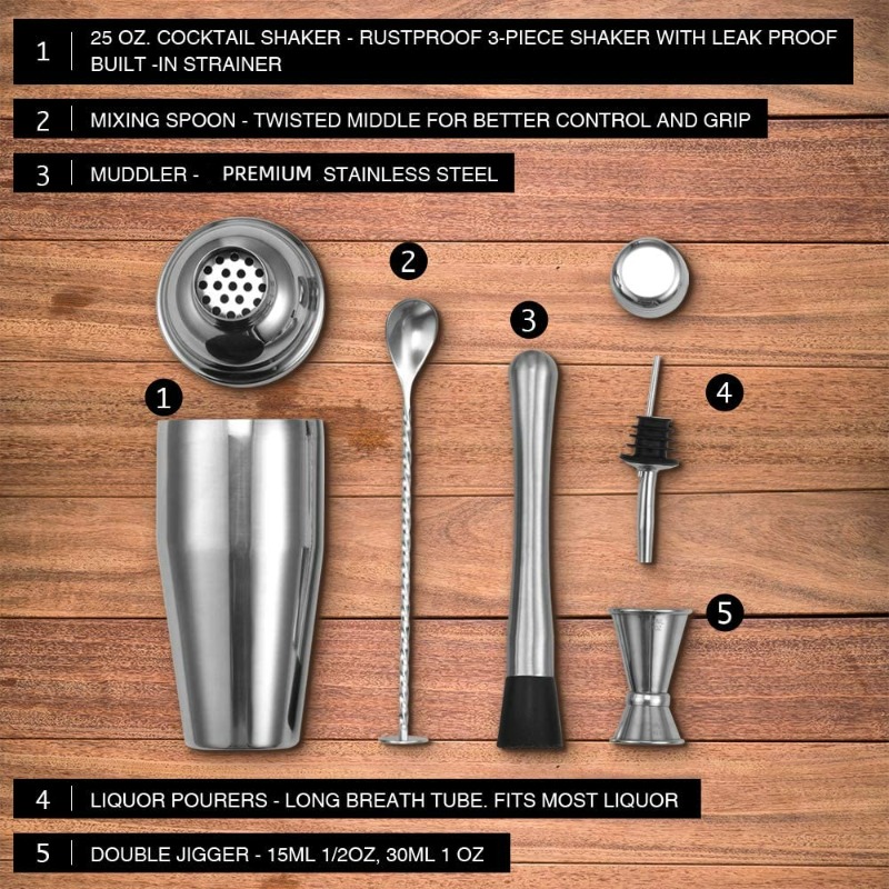 Set Perlengkapan Bar Stainless - Boston Shaker Set ulasan dan harga